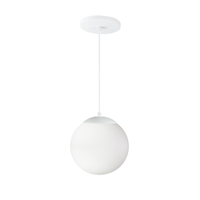 Pendente Globo Esfera de Vidro Branco Fosco 20cm - BRANCO