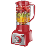 Liquidificador Turbo com 12 Velocidades 1000W Mondial Vermelho com Inox / 110V