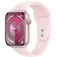 Apple Watch Series 9 (GPS 41 mm) Caixa Rosa de Alumínio com Pulseira Esportiva Rosa-clara ? P/M