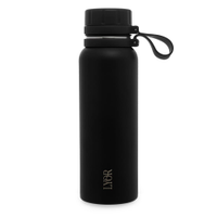 Garrafa Térmica de Aço Inox Lyor Explorer Preta 650ml