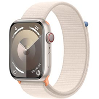 Apple Watch Series 9 (GPS + Cellular 45 mm) Caixa de Alumínio Estelar, Pulseira oop Esportiva Estelar