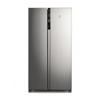 Geladeira Electrolux Frost Free Inverter 435L Efficient com AutoSense Side by Side cor Inox Look (IS4S)
