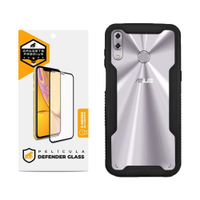 Kit Capa case capinha Dual Shock e Pelicula Defender Glass para Asus Zenfone 5 / 5z - Gshi
