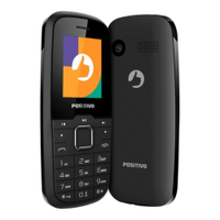 Celular Positivo P26 Dual Chip, Preto, Tela 1.8", Bluetooth, 2G, Câmera VGA, Rádio FM, 32MB