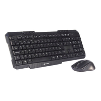Kit Teclado + Mouse C3TECH K-W10BK, Wireless, 8 Funções Multimídia, Preto