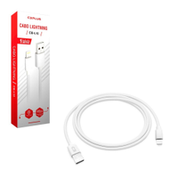 Cabo USB-USB Lightning C3Plus CB-L10WH, Branco, 1m, 2A