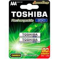 Pilha Recarregável AAA Toshiba, 950 mAh, Blister C/ 2 Unidades - TNH-3GAE BP-2C