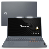 Notebook Positivo Vision C15 Intel® Celeron® Dual Core™ Linux 8GB 240GB SSD 15" HD Lumina Bar - Cinza