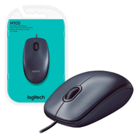 Mouse Logitech com Fio M100 910-001601 Preto