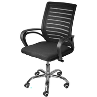 Cadeira de Escritório Giratória OR Design Diretor Blend com Regulagem de Altura, Apoio para os Braços e Sistema Relax - Preto