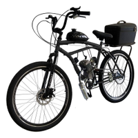 Bicicleta Motorizada 80cc Coroa 52 FrDisc/Susp Cargo Rocket - Preto