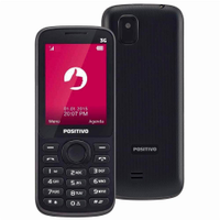 Celular Positivo P30T Preto com Tela 2.4, Dual Chip, 3G, Câmera VGA, Bluetooth, Rádio FM, MP3 e Fone de Ouvido