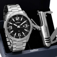 Kit Relógio Condor Masculino com Canivete COPC32CH/K4P