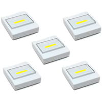 Kit 5 Luminárias Portáteis Interruptor Luz de LED