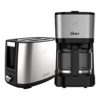 Kit Inox Cafeteira 0,75L E Torradeira Oster 127V - 110V