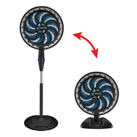 Ventilador de Coluna Arno VE9M 40cm com 9 pás, 3 velocidades e 160W Preto / Azul - 220V