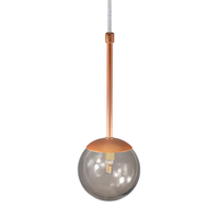 Pendente Globo Esfera de Vidro 12cm - BRONZE - Vidro Fumê