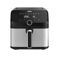 Fritadeira Elétrica Sem Óleo Air Fryer Arno AFD7 7,5L Mega Digital Inox/Preta - 220V