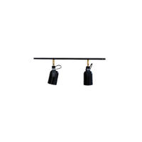 Trilho de Teto com 2 Spots Becker Preto 50cm