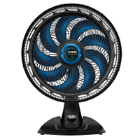 Ventilador de Mesa Arno XTREEM VE95 40cm com 9 pás e 3 velocidades e 160W - Preto / Azul - 220V