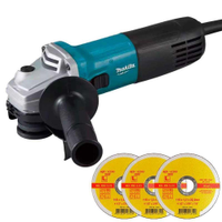 Esmerilhadeira Angular 4.1/2 POL 720W Profissional M9507B MAKITA MT + Kit Discos - 110V