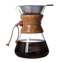 Cafeteira Em Vidro Passador De Café Com Filtro Em Inox 800Ml