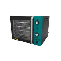 Forno Turbo Convector Elétrico Smart Basic 4 Esteiras Preto e Painel Turquesa FCSB4E - Venâncio 220V - 220V