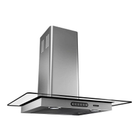 Coifa Vidro Reto Parede Inox 70cm-5 Bocas Terim - 220V