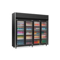 Refrigerador Vertical Auto Serviço 1580 litros Aço pintado em preto com Led Fros Free GEAS- 4 Portas PR Gelopar - 220V