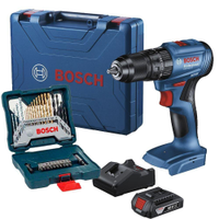 Parafusadeira Furadeira Impacto 18v c/ 30 peças X-LINE, Bateria, Carregador e Maleta GSB 185-LI BOSCH