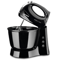 Batedeira Mondial Prática Black B-44 com 400 Watts 3 Velocidades Tigela 3,6 Litros - Preta - voltagem - 220v