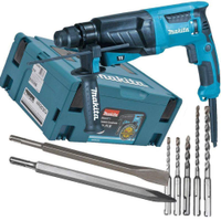 Martelete SDS-Plus 830W HR2630J c/ Maleta MAK-PAC + Kit de Brocas, Talhadeira e Ponteiro MAKITA - 110V