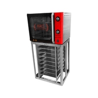 Forno Turbo Convector Smart Inox e Vermelho FCSB4E 220v + Bancada CFCS Inox + 8 Assadeiras - Venâncio