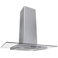 Coifa Ilha 90cm Vidro Reto Fogatti Inox - 220V