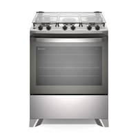 Fogão 5 bocas Electrolux Cinza Efficient com Mesa Inox, PerfectCook e VaporBake (FE5IC) - Bivolt