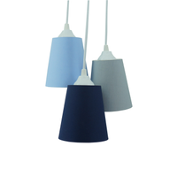 Lustre Pendente Quarto de Bebê Azul Marinho, Azul Bebê e Cinza