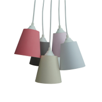 Lustre Pendente Bebê 5 Cúpulas Coloridas