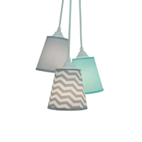 Lustre Pendente Quarto De Bebê Verde Água E Cinza