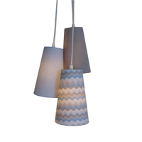 Pendente Chevron Bebê Cinza e Azul