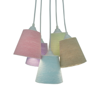 Lustre Pendente Cacho Frufru Fios Coloridos