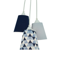 Lustre Pendente Quarto de Bebê Azul Marinho e Cinza