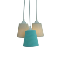 Lustre Pendente Cacho Bege e Piquet Tiffany