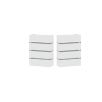 Kit 2 Arandelas de Parede Slim 1303 Branco com Focos e 3 Frisos - RPM Móveis