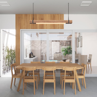Pendente Led Pólux 48w 4800lm Bivolt Madeira Maciça Corrente
