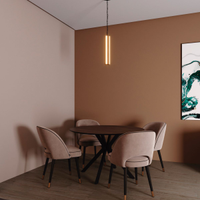 Pendente Led Vertical Michigan 36w 4000lm Madeira Corrente