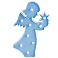 Luminária LED Abajur Luz Decoracão Modelo Anjo Azul