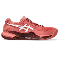 Tênis ASICS GEL-Resolution 9 - Feminino - Vermelho/Branco