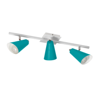 Spot De Sobrepor Para 3 Lâmpadas E27 Design Pt03 Cor Azul