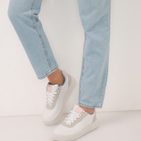 Tênis casual com recortes ace azul bebê