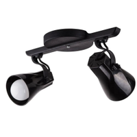 Spot Trilho Duplo Octa 2 Sobrepor Direcionável E-27 Preto